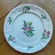 Assiettes dessert Luneville KG décor fleurs roses