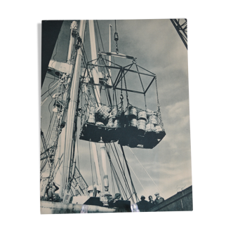 Photo argentique dockers au debarquement vers 1970