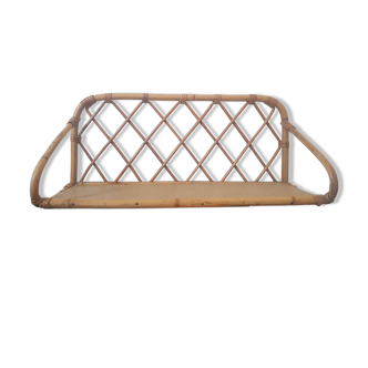 Rattan wall shelf