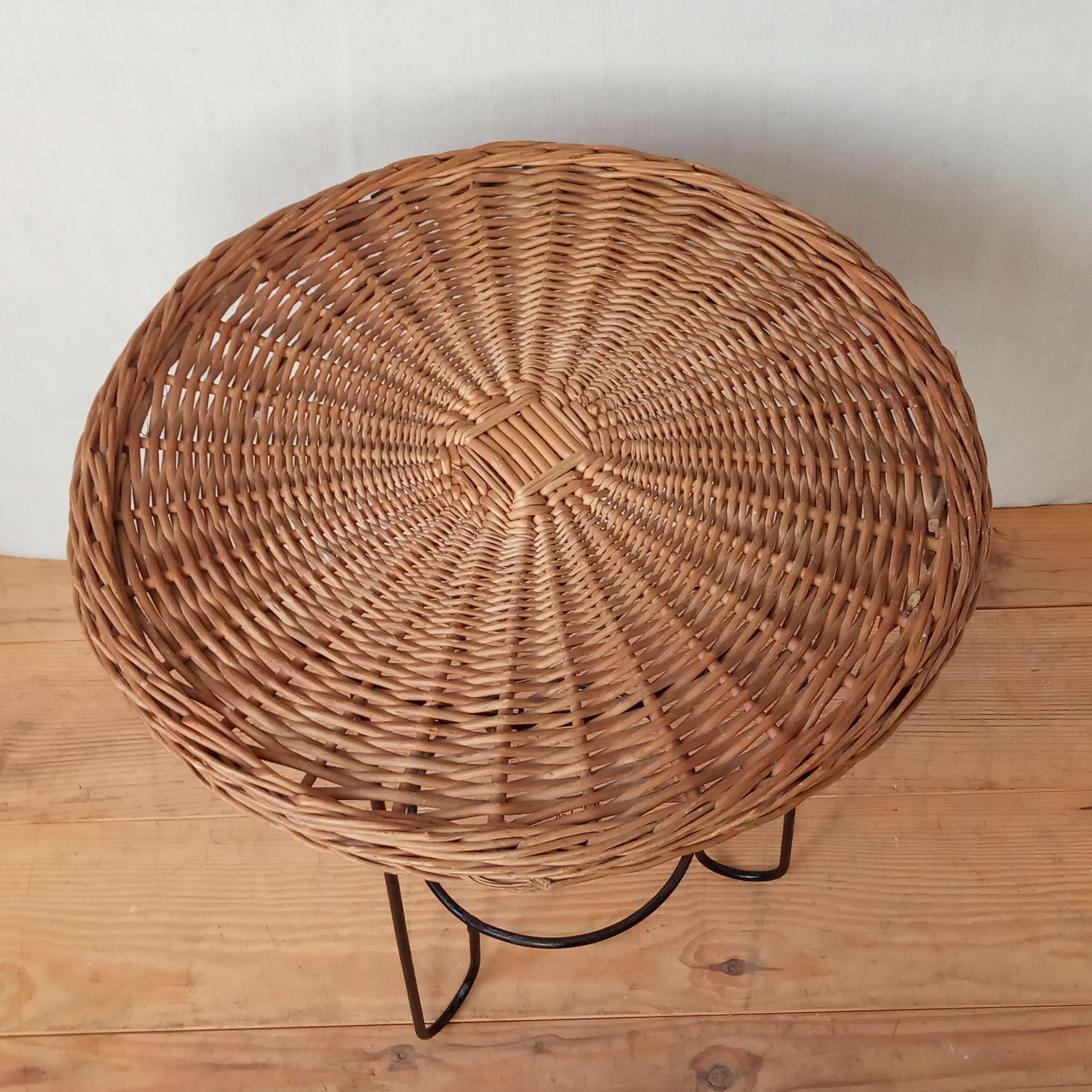 Rattan side table 1950s