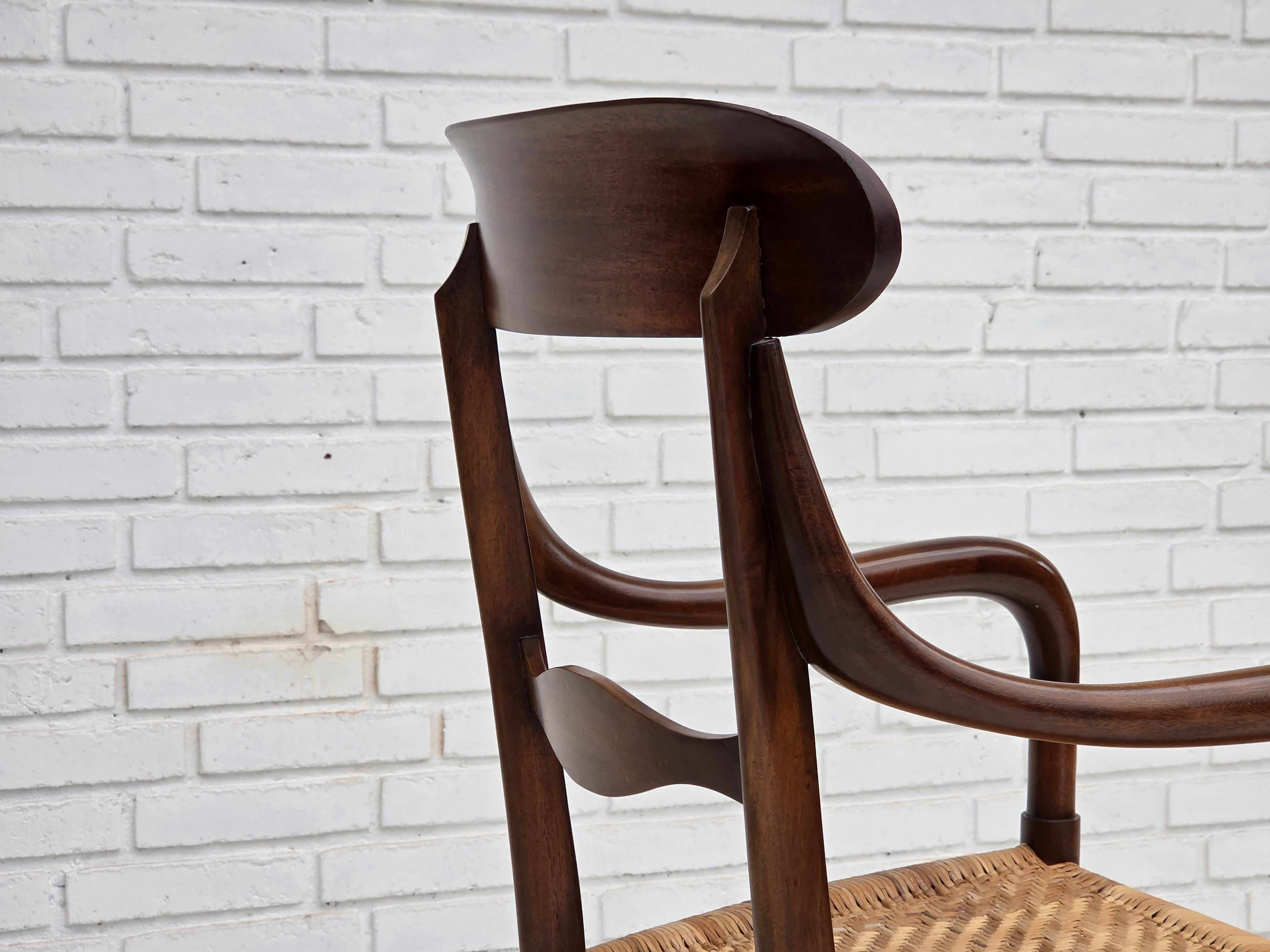 1970s, Italian design by Fratelli Levaggi, 2 armchairs, model "Campanino".