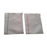 2  linen/hemp cloths.embroidered MS
