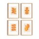 4 abstract illustrations - paintings and pictures signed Eawy