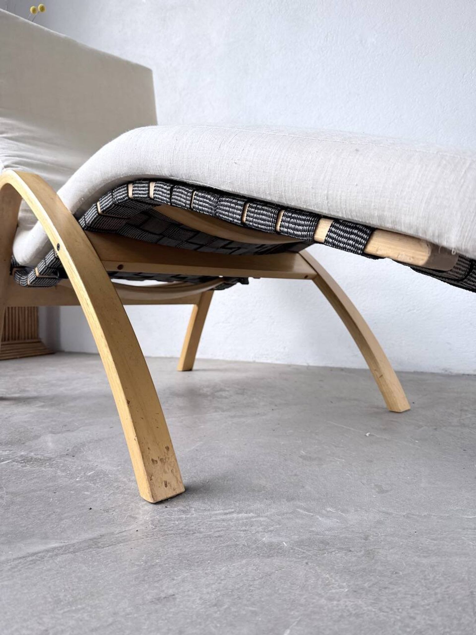 Ikea vintage Kim Samson curved beech wood deck chair