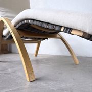 Ikea vintage Kim Samson curved beech wood deck chair