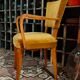 Fauteuil chaise bridge ancien moutarde