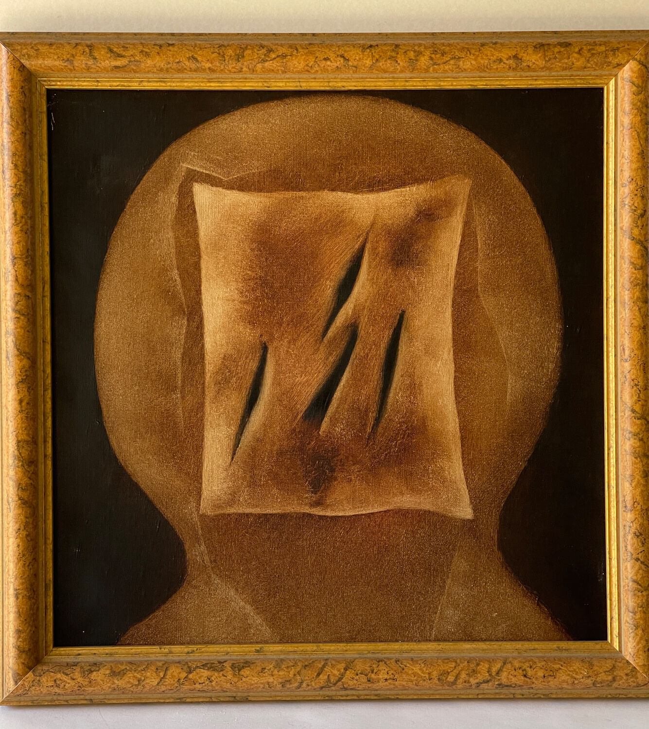 Oil on abstract canvas by Yves Rhaye