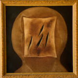 Oil on abstract canvas by Yves Rhaye