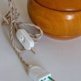 Blond wood lamp base, 70s