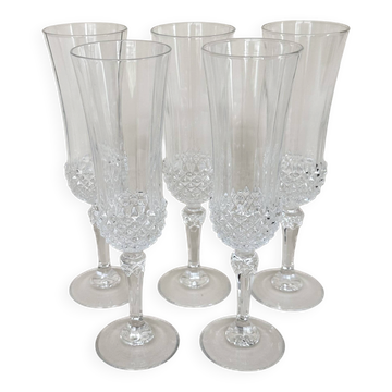 Set de 5 flûtes à champagne Cristal d'Arques