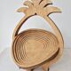 Wooden Fruit Basket "Pineapple" - Vintage