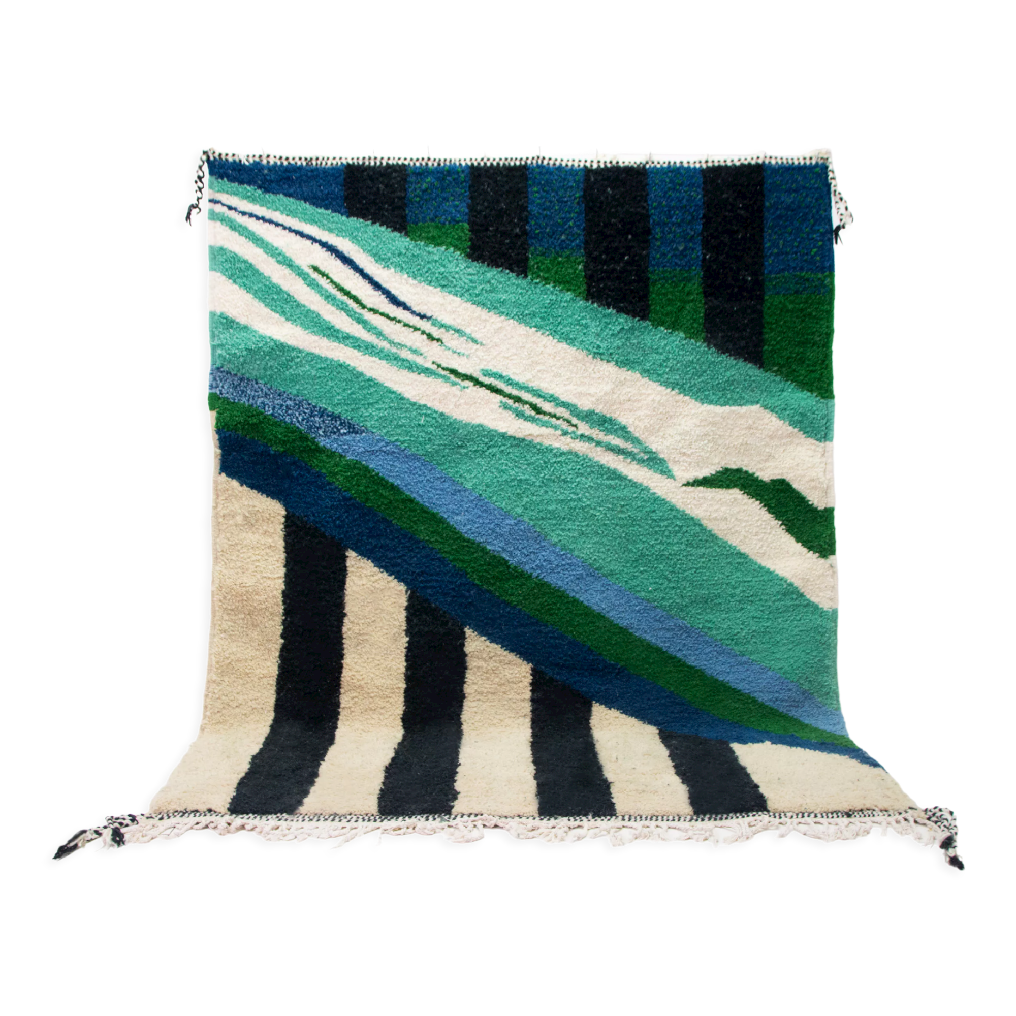 Beni ouarain rug, contemporary wool, moroccan handmade, unique piece signed designer khalil minka