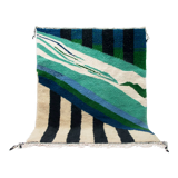 Beni ouarain rug, contemporary wool, moroccan handmade, unique piece signed designer khalil minka