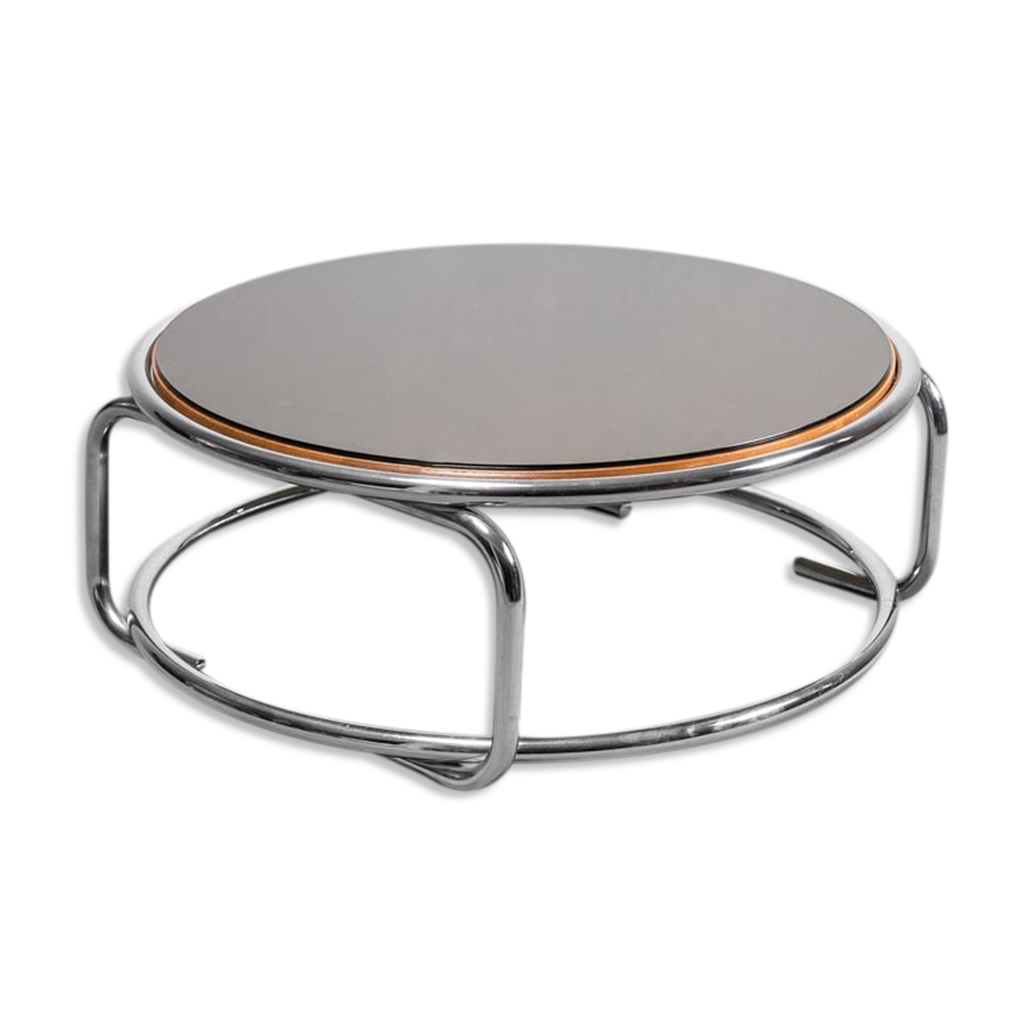 Coffee table metal glass 70s vintage modern