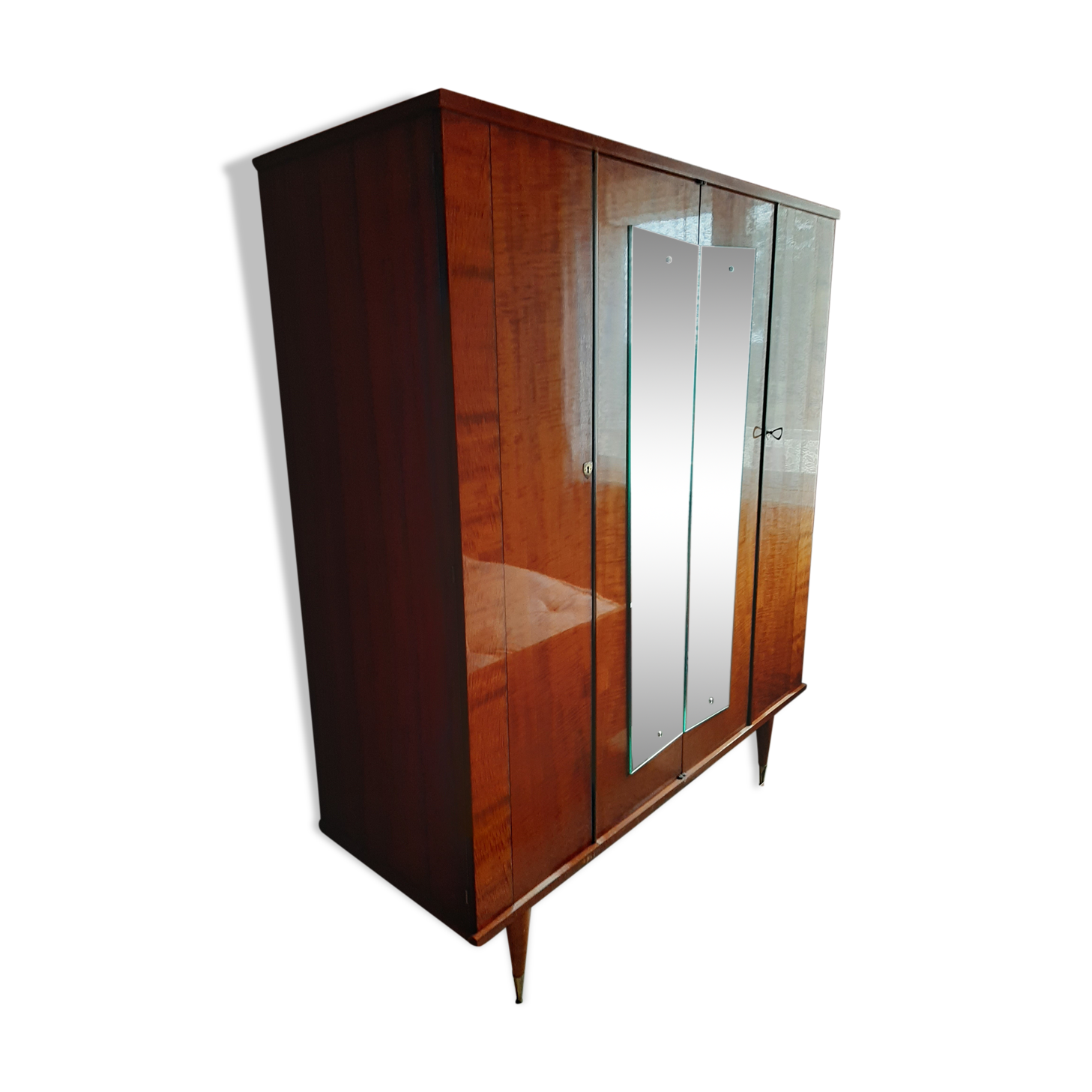 Armoire en bois verni vintage année 60 Selency