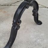 Marble and cast iron restaurant bistro table
