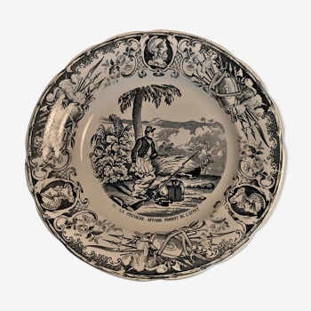 Talking plate themed Choisy le Roi Hippolyte Boulenger late nineteenth 10