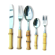 Housewife of cutlery with bamboo sleeves 30 pieces