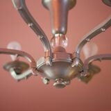 vintage 6-light chandelier, vintage suspension, ceiling lamp, interior decor