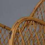 Fauteuil en rotin Gervasoni, années 1960