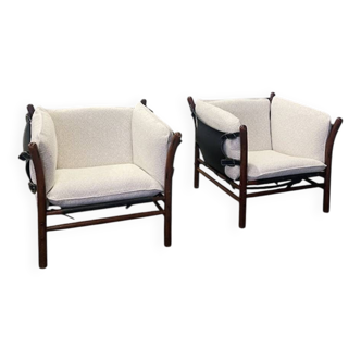 Ilona Lounge Chairs by Arne Norell, Sweden, 1970s (Pair)