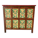 Buffet tibétain ancien peint à la main