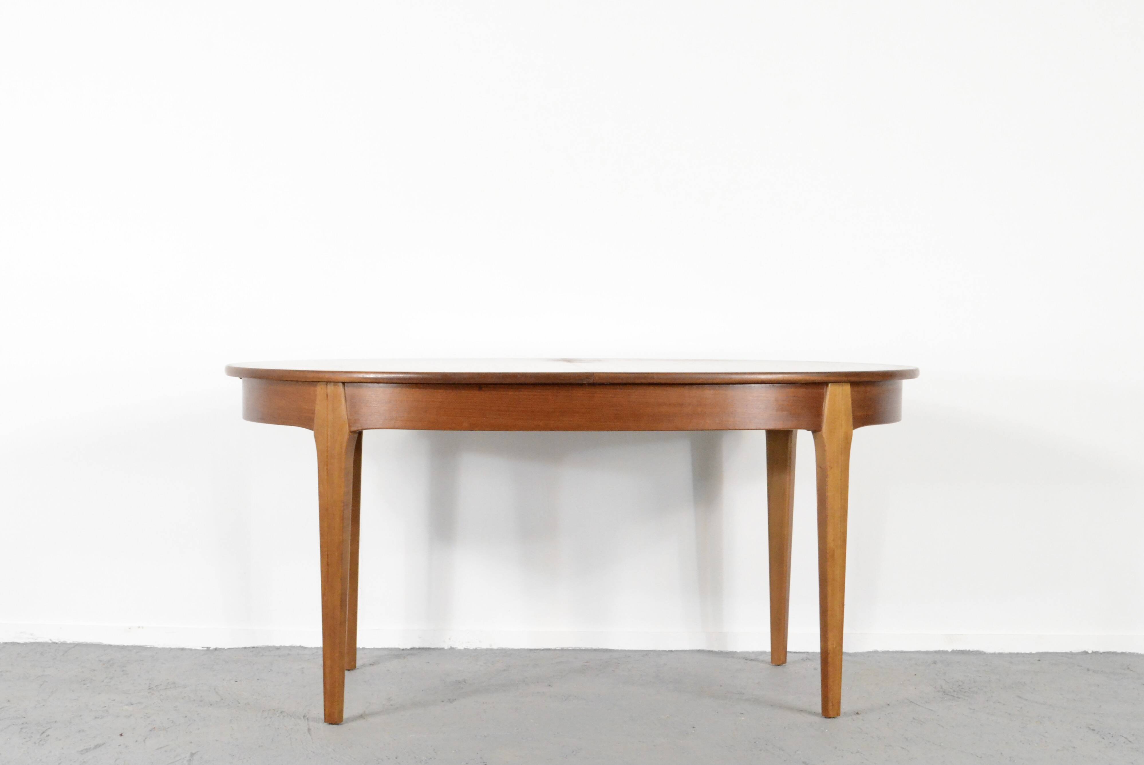 Midcentury Oblong Teak Extending Table. Vintage Modern / Danish / Retro Style .