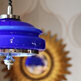 Vintage blue opalina lamp