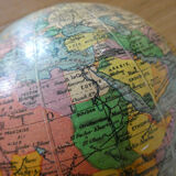 Light earth globe in vintage J-Forest glass from the 1940s
