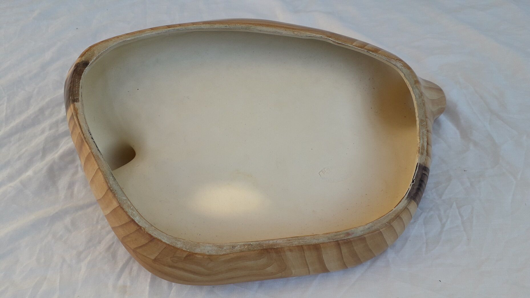 Vallauris ceramic faux wood top
