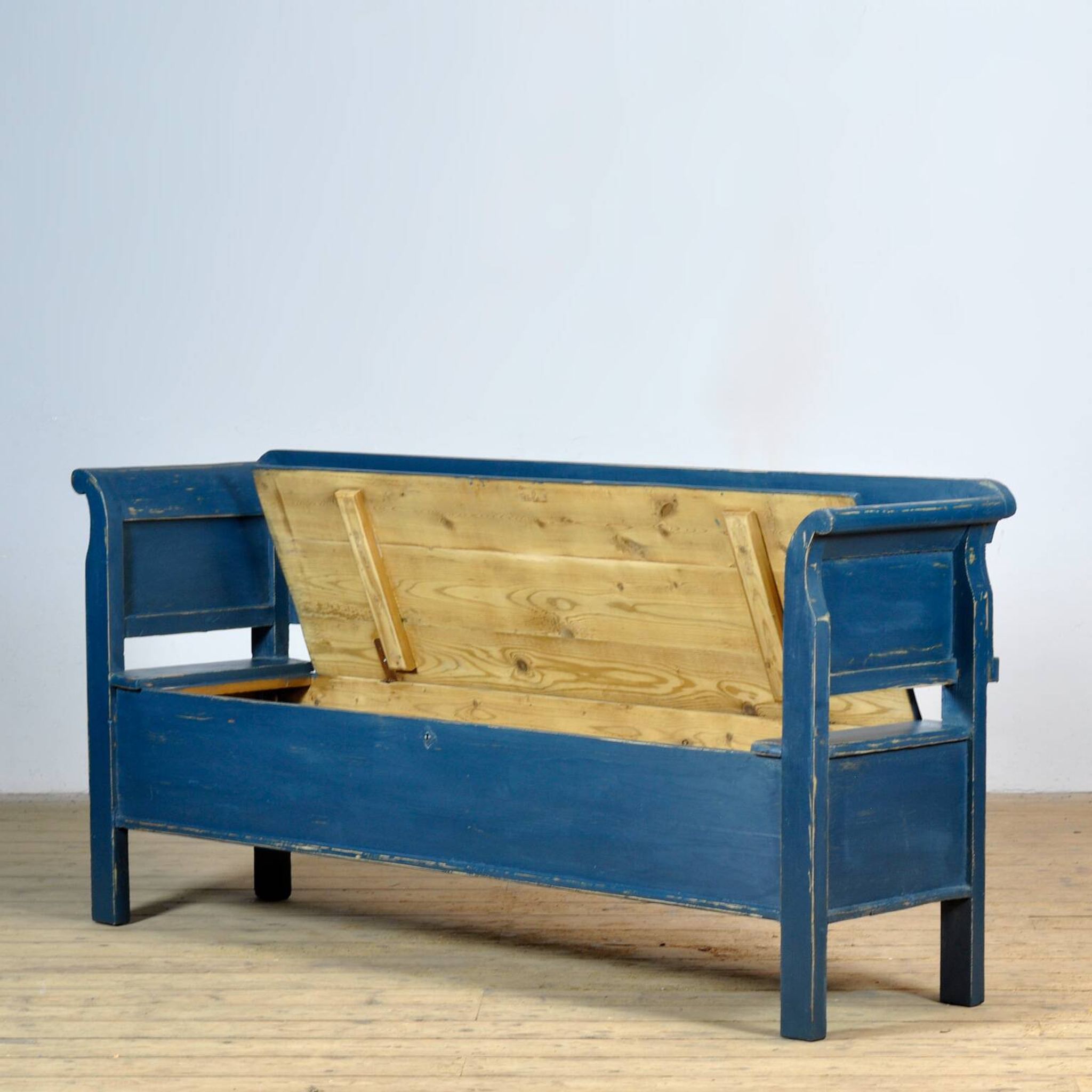 Antique pine drop-top bench, 1900s
