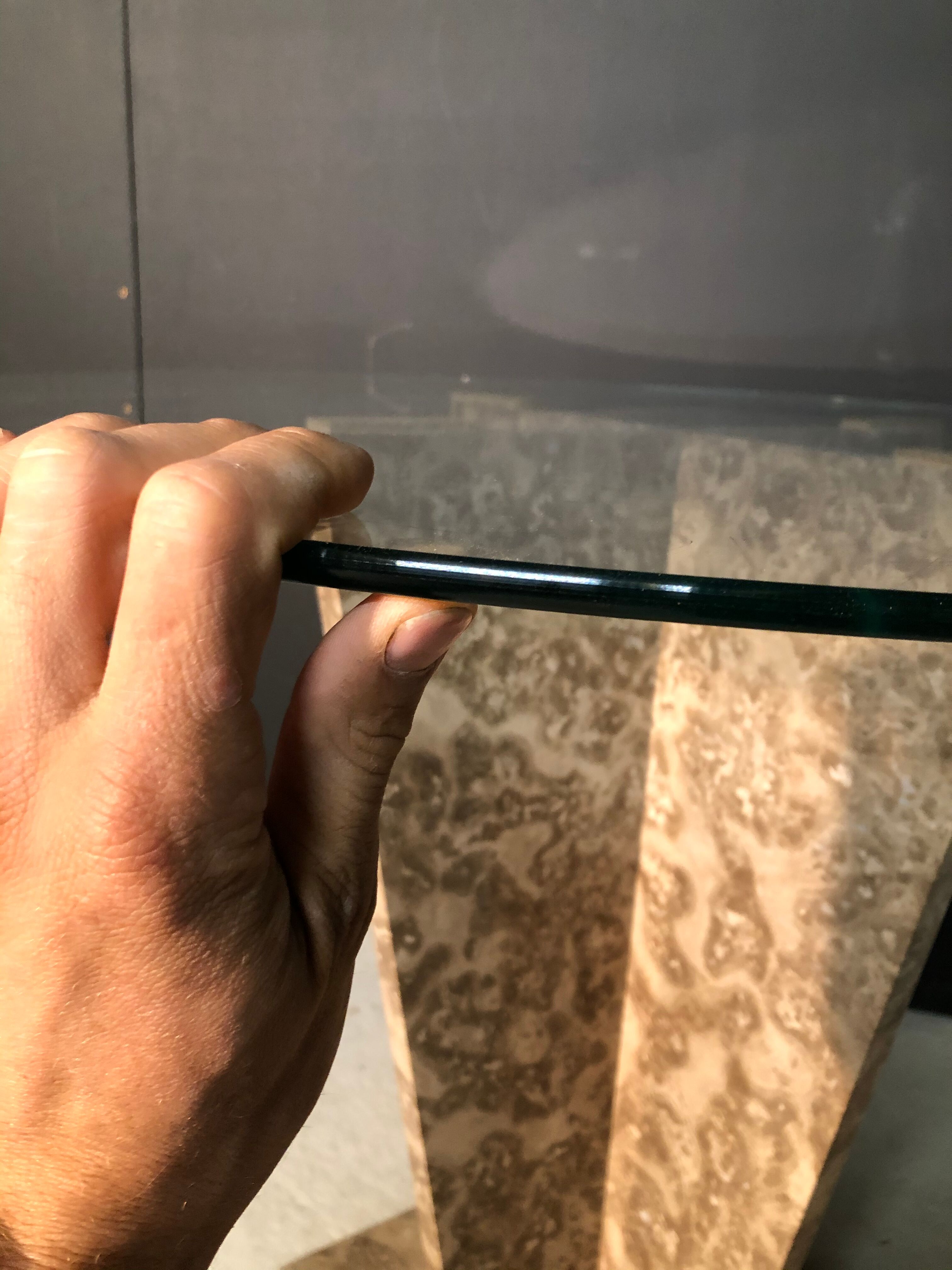 Side table / piece of sofa in marble 80s