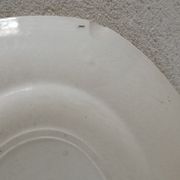 Plat terre de fer Digoin Rose bleue