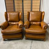 Pair of club armchairs