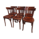 Suite de 6 chaises de bistrot Baumann vintage années 1980