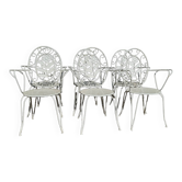 Fauteuils en fer forgé provençal des années 60, set de 6