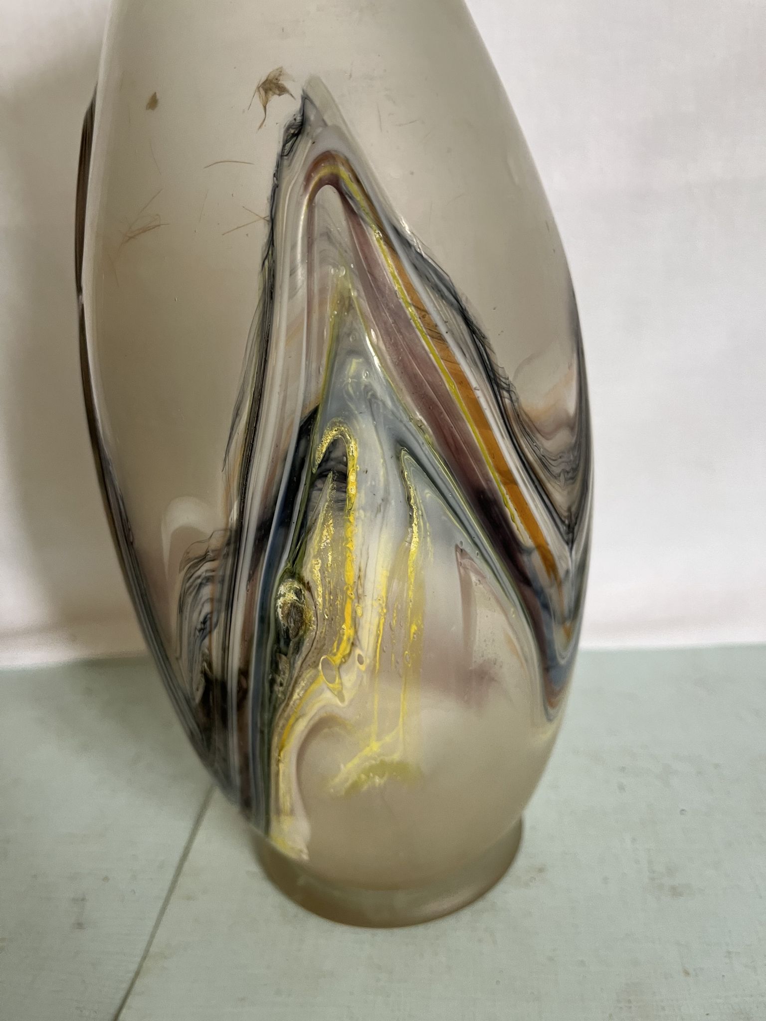 Vase en pâte de verre années 60