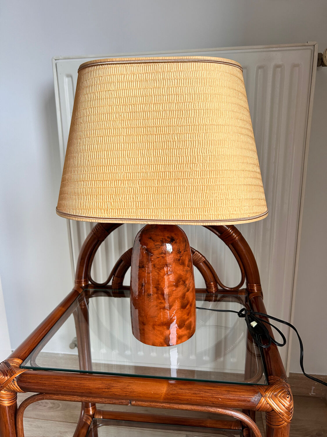 Brown ceramic lamp