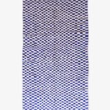 Blue Checkered Rug - 327 x 158 cm