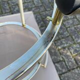 1960s glass and brass bar cart