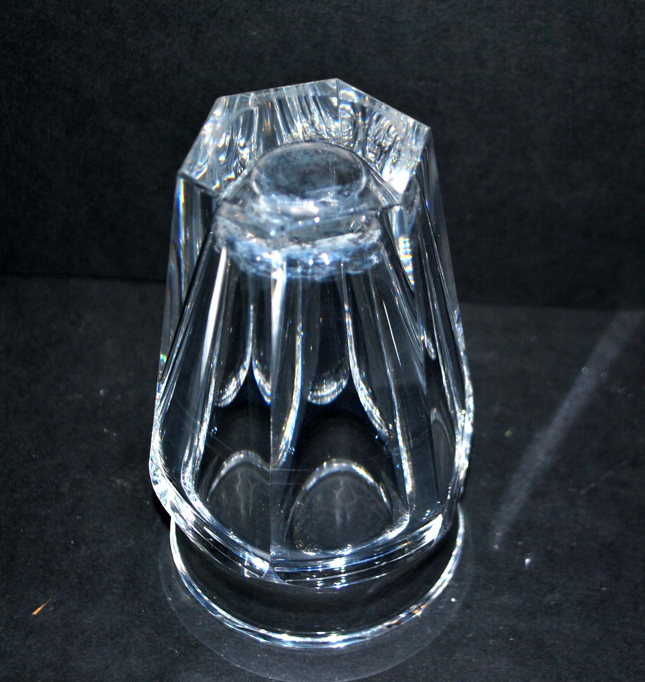 Vase baccarat nelly in crystal cut with flat ribs harcourt 12.5cm