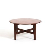Table de canapé ronde en teck par ASKO