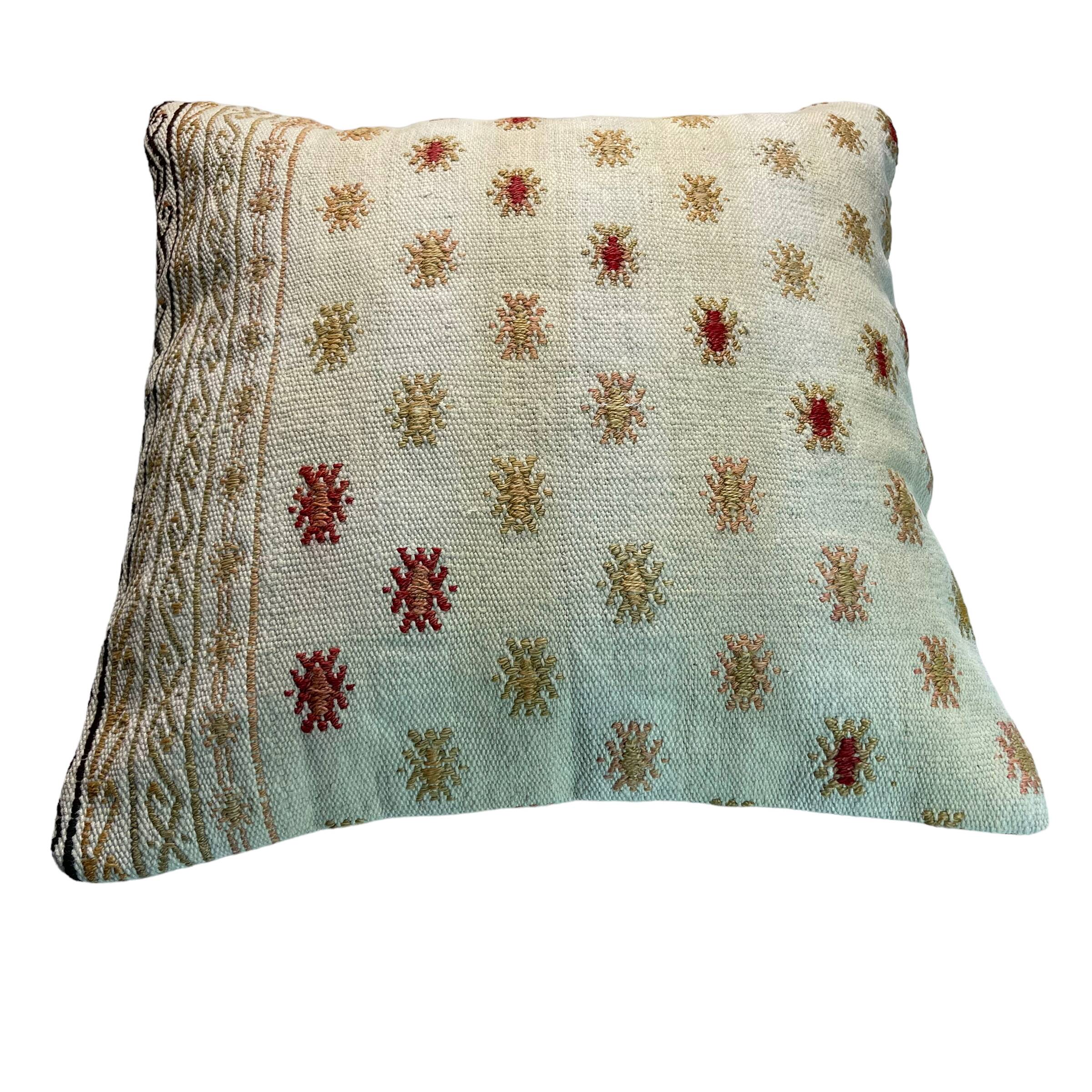 Vintage turkish kilim cushion cover , 45 x 45 cm