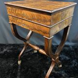 Louis-Philippe period mahogany writing desk with candlestick, 19th century