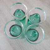 Set of 4 green flutes, Cavalier model, by Luminarc