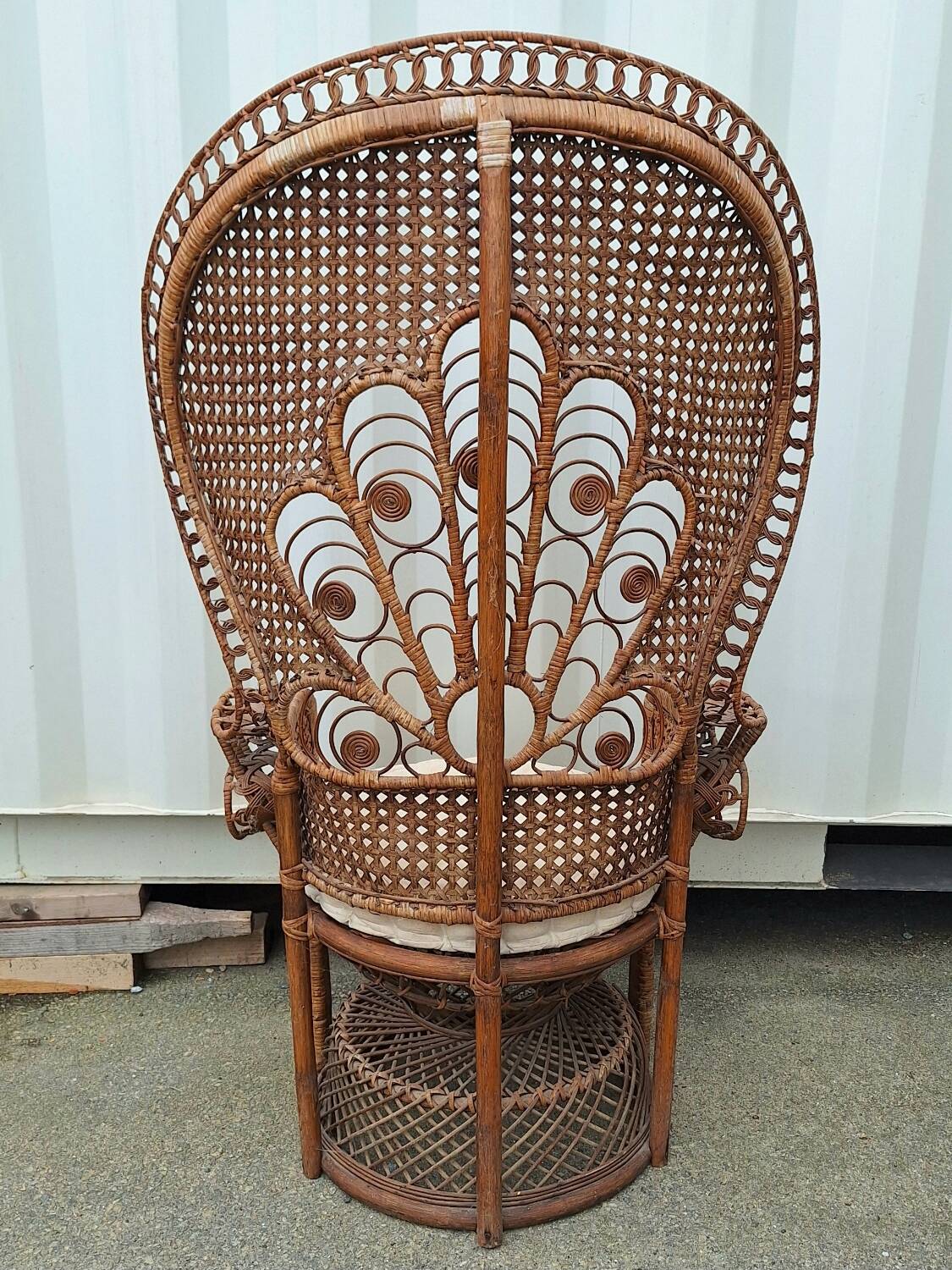Emmanuelle armchair in Peacock rattan