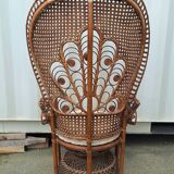 Emmanuelle armchair in Peacock rattan