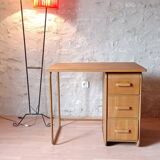 Small vintage desk 1950s wood and metal