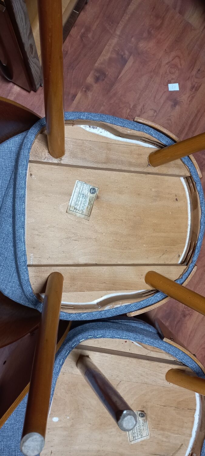 Set of five chairs, design. A. Suman, Tatra Nabytok, Czechoslovakia, 60s