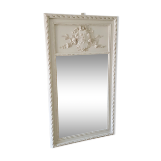 Skated trumeau mirror